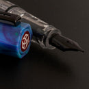 TWSBI ECO Cosmos Blue with Onyx Fountain Pen - Pen Nib Close Up View | EndlessPens