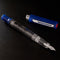 TWSBI ECO Dark Sapphire Fountain Pen - Pen With Detached Cap Cover On Black Surface | EndlessPens