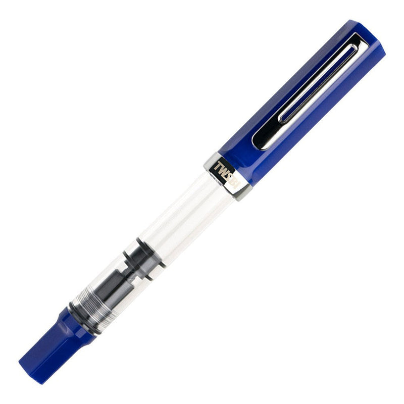 TWSBI ECO Dark Sapphire Fountain Pen - Pen With Cap Cover On White Background | EndlessPens