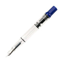 TWSBI ECO Dark Sapphire Fountain Pen - Pen With Exposed Nib On White Background | EndlessPens