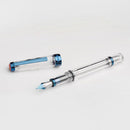 TWSBI VAC 700R Kyanite Fountain Pen - Pen Cover Detached On Gray Background | EndlessPens