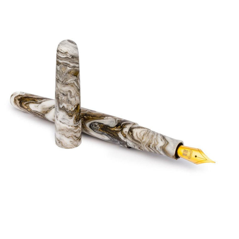 Tailored Pen Company Ichor Fountain Pen - Cap and Nib on White Background