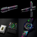 The Electricianz Neon Z Black Watch - 42mm (Matching Card Holder and Pen)