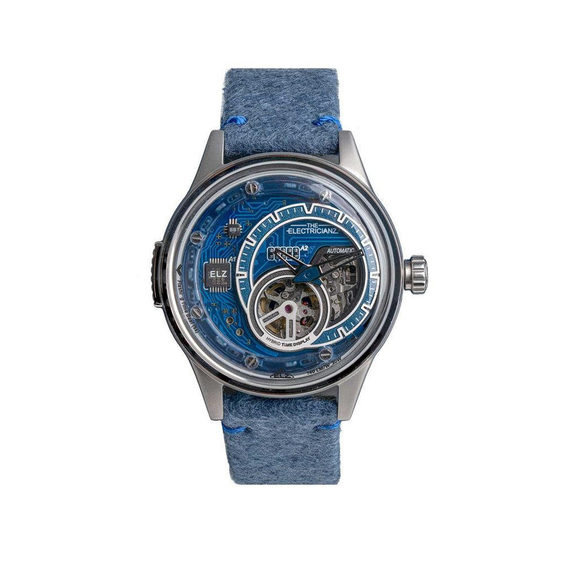 The Electricianz Hybrid E-Blue Watch - 43mm (Display View)