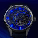 The Electricianz Hybrid E-Blue Watch - 43mm (Close Up View)