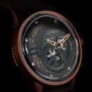 The Electricianz Hybrid E-Circuit Bronze Watch - 43mm (Front Display View)