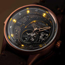 The Electricianz Hybrid E-Circuit Bronze Watch - 43mm (Close Up View)