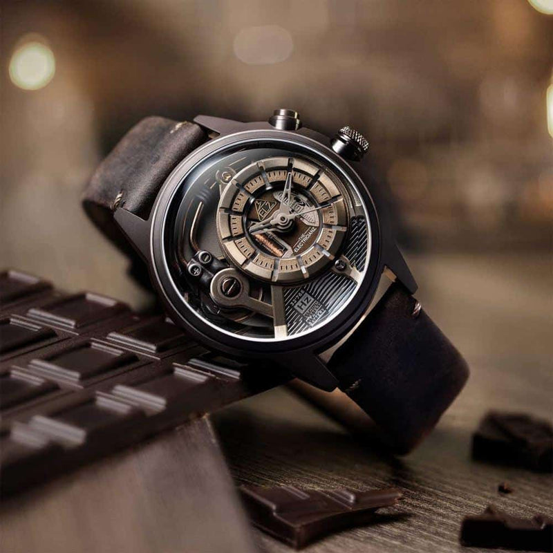 The Electricianz Brown Z Watch - 45mm (With Chocolates)
