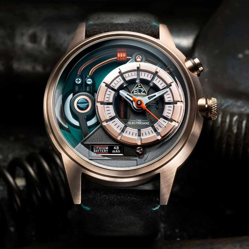 The Electricianz CaZino Watch - 45mm (Front Design View)