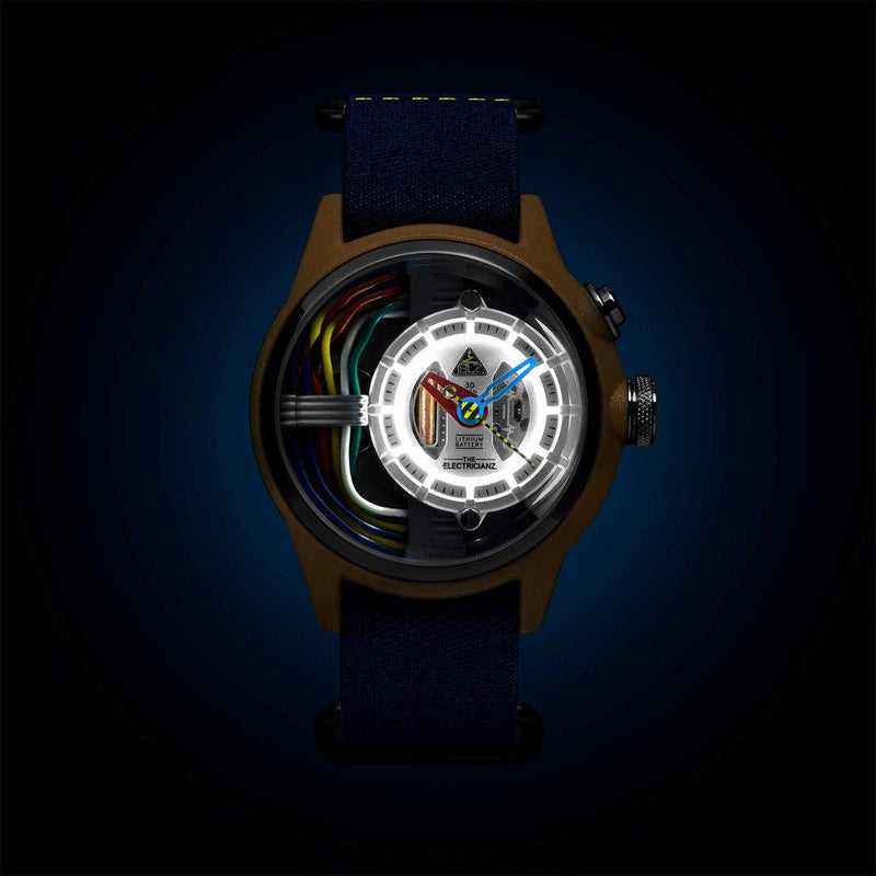 The Electricianz CableZ Nato Watch (display view)
