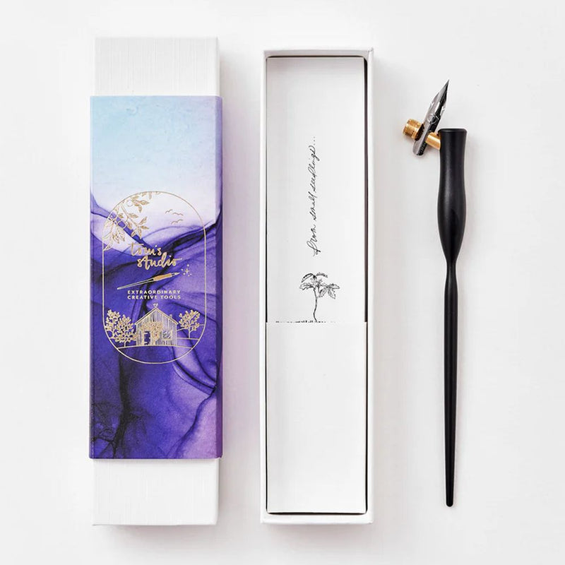 Tom's Studio Flourish Calligraphy Pen in Black With Box | EndlessPens