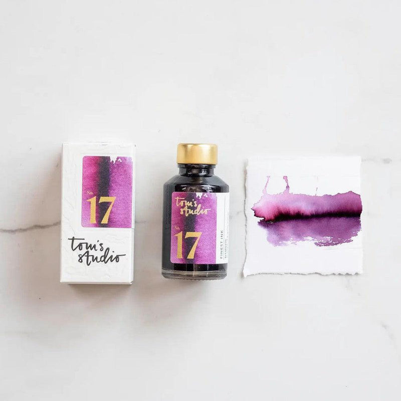 Tom's Studio Fountain Pen Ink Bottle (50ml) in No. 17 Damson | EndlessPens