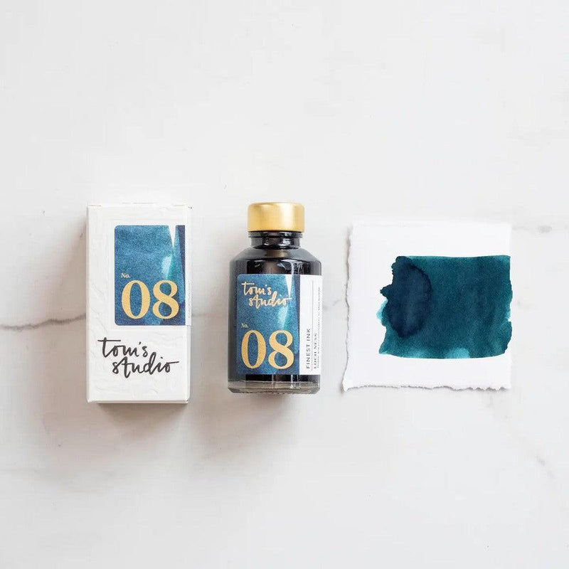 Tom's Studio Fountain Pen Ink Bottle (50ml) in No. 8 Loch Ness | EndlessPens