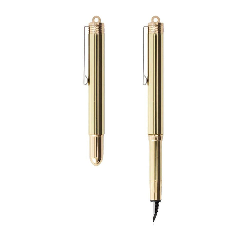 Traveler's Fountain Pen - Solid Brass