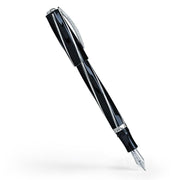 Visconti Black Divina Oversize Fountain Pen (14K Gold) - Pen with Nib Exposed | EndlessPens