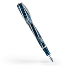 Visconti Divina Elegance Imperial Blue Oversize Fountain Pen (14K Gold) - Pen with Nib Exposed | EndlessPens