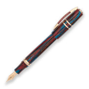 Visconti Homo Sapiens Legacy Celluloid Fountain Pen - Pen with Nib Exposed on White Background | EndlessPens