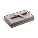 Visconti Medici Briarwood Ruthenium Trims Fountain Pen (14K Gold) - Pen on Box | EndlessPens