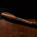 Visconti Medici Briarwood Ruthenium Trims Fountain Pen (14K Gold) - Pen with Cap Cover | EndlessPens