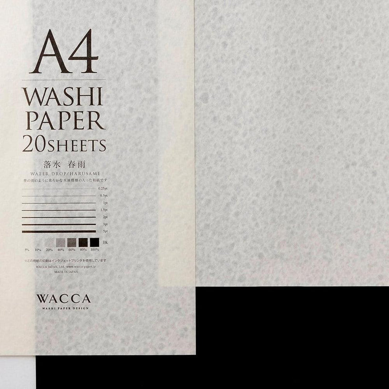 WACCA Washi Paper (20 Sheets) - Water Drop Harusame - Sample Paper