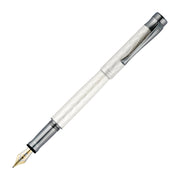 Waldmann Aura Night Guilloche Silver Matte Fountain Pen (18K Gold) - Pen with Nib Exposed | EndlessPens