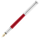 Waldmann Solon Fountain Pen (18K Gold) - Oriental Red - Nib Exposed