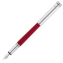 Waldmann Solon Fountain Pen (Stainless Steel) - Oriental Red