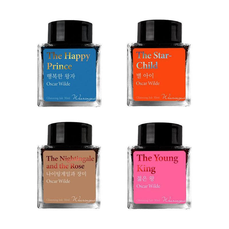 Wearingeul Oscar Wilde Fairy Tales Ink Bottle (30ml) - Four Variants On White Background | EndlessPens