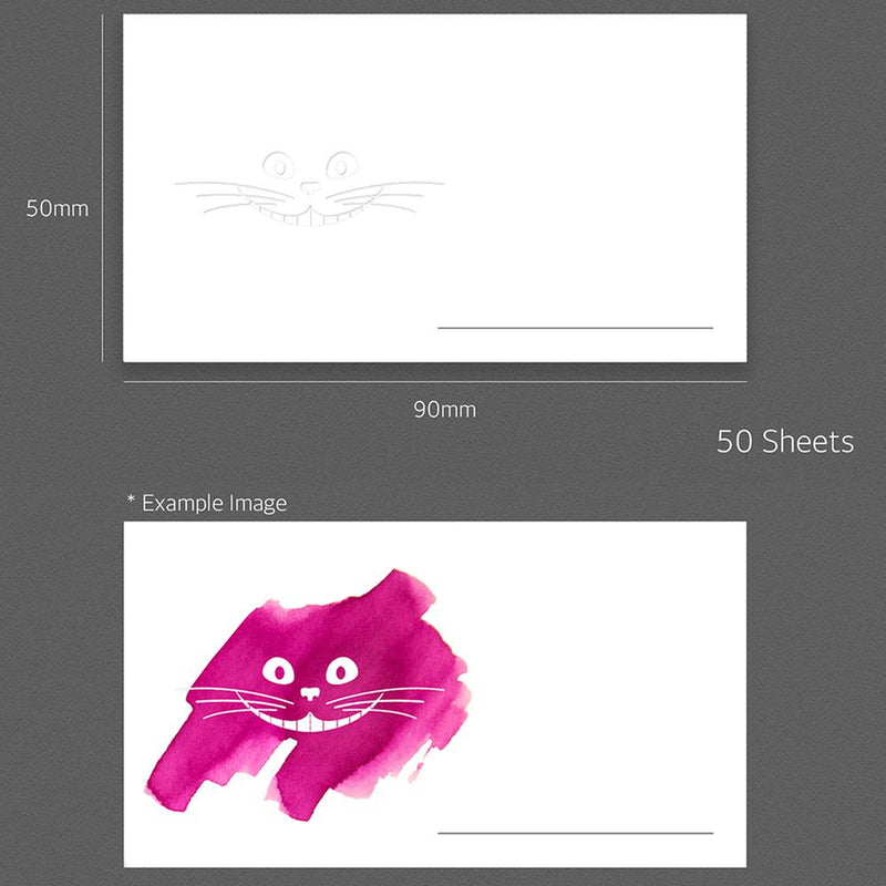 Wearingeul Ink Smile Cat Color Chart Card (50 Sheets) (dimensions)