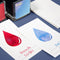 Wearingeul Ink Drop Color Ink Swatch Card (50 Sheets) - Two Swatch Cards And Two Ink Bottles | EndlessPens