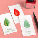 Wearingeul Ink Drop Color Ink Swatch Card (50 Sheets) - Three Swatch Cards, Pen And Ink Bottle | EndlessPens