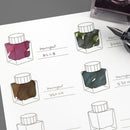 Wearingeul 10 Ink Bottles Ink Swatch Paper (A5) - Ink Swatches With Names | EndlessPens