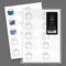 Wearingeul 10 Ink Bottles Ink Swatch Paper (A5) - Two Sheets On Grey Background | EndlessPens