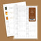 Wearingeul 12 Vials Ink Swatch Paper (A5) - Two Sheets On Brown Background | EndlessPens