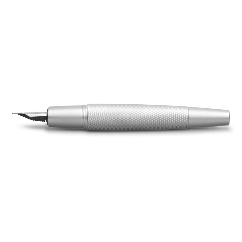 Faber-Castell E-Motion Pure Silver Fountain Pen - EndlessPens