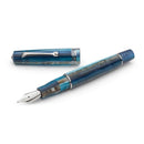 Leonardo Fountain Pen - Momento Zero (Stainless Steel) - Blue Hawaii