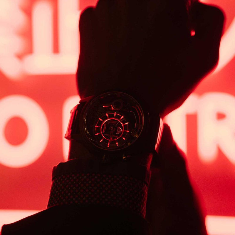 The Electricianz Dark Z Watch - 45mm (person wearing the wristwatch)